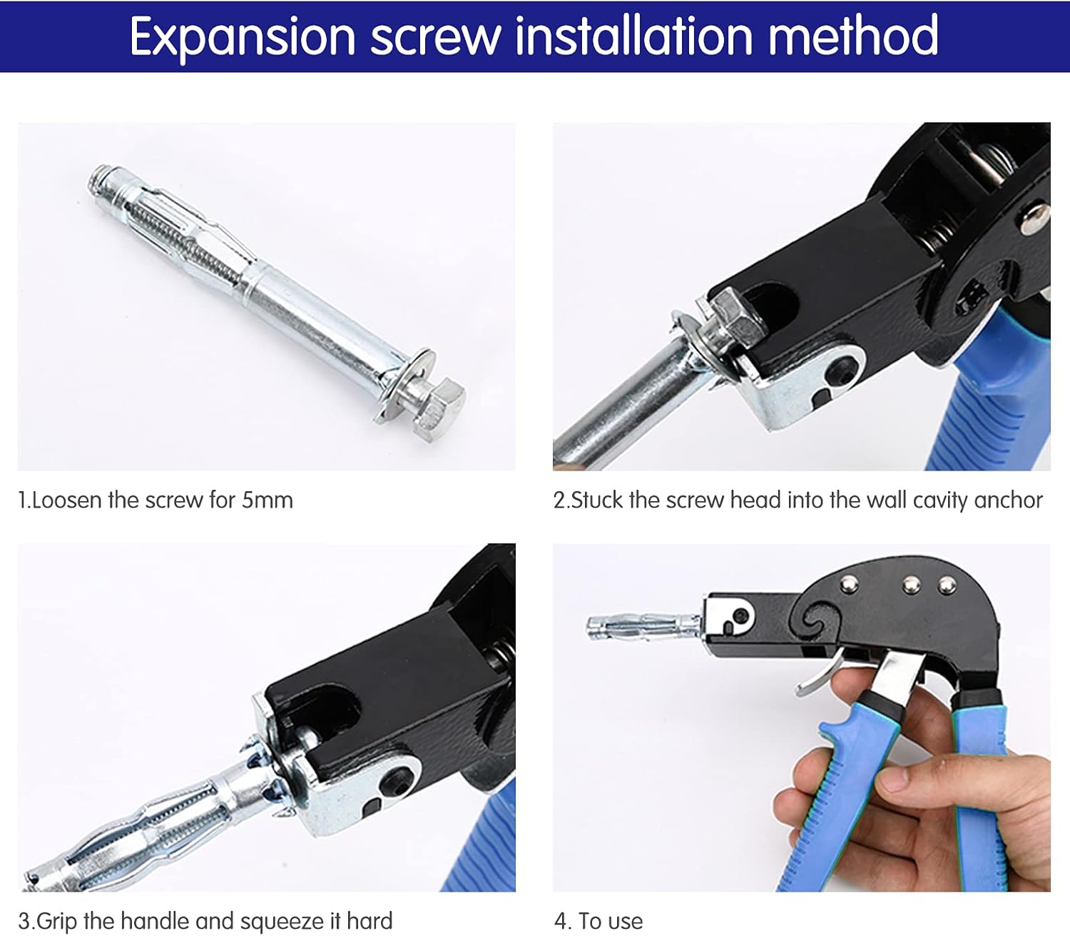 Heavy Duty Metal Setting Tool, Hollow Wall Anchor Setting Tool for