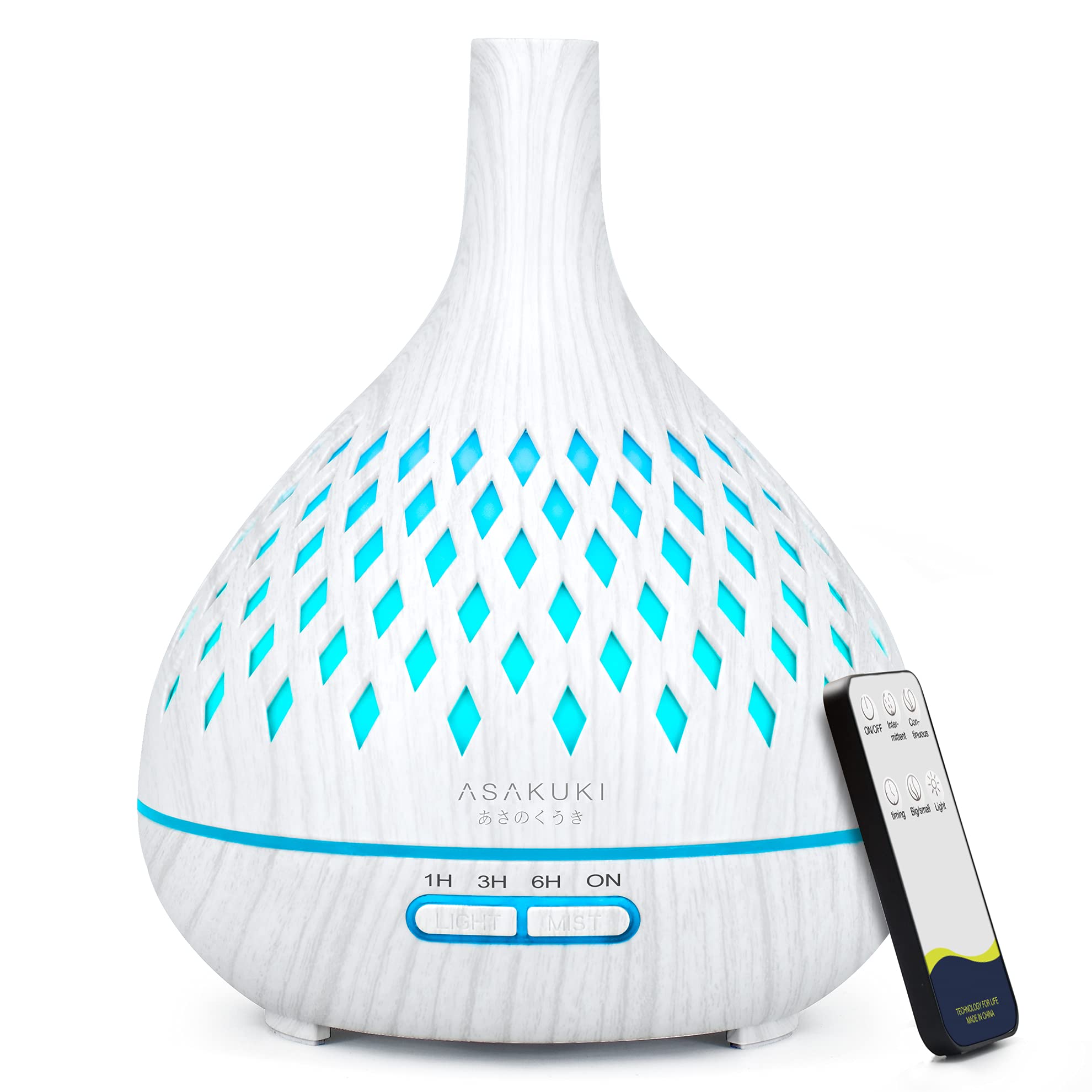 Buy ASAKUKI Essential Oil Diffuser with Remote Control, 400ml Cool Mist