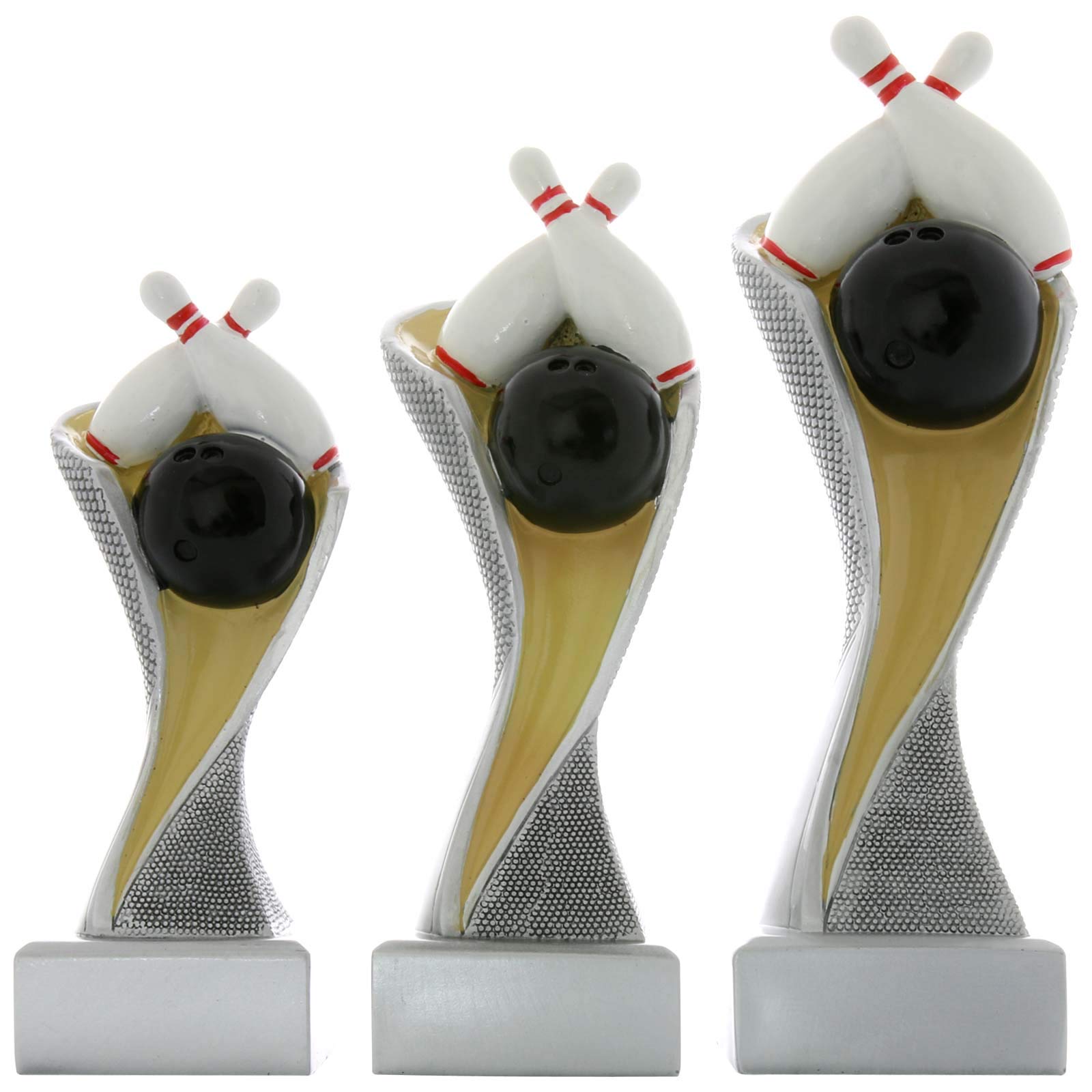 Bowling Kegeln Pokal Pokalset METZ mit Gravurplatte und Gravur