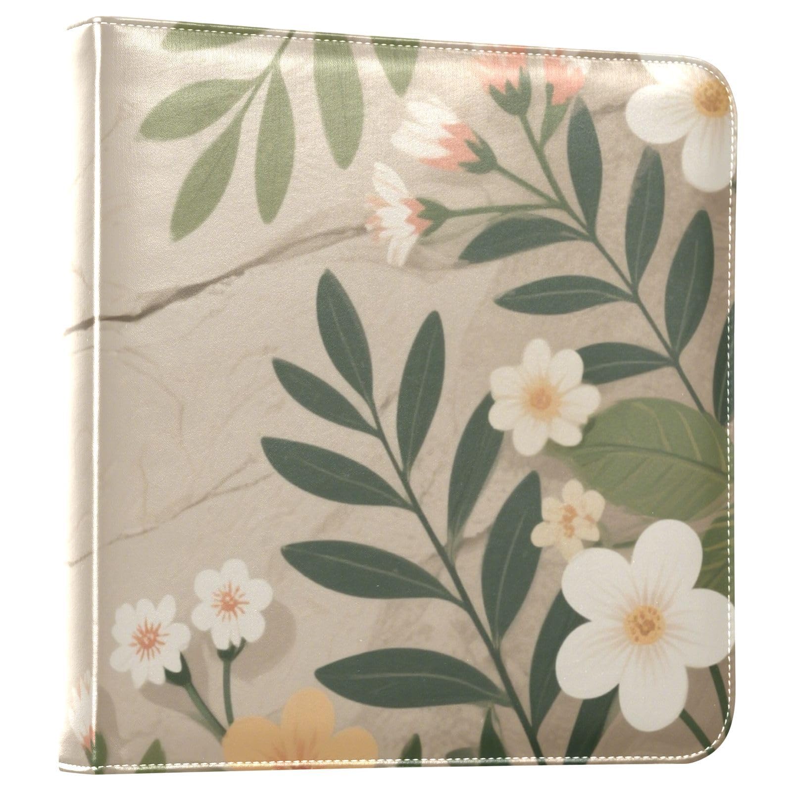 Photo Album 4x6, 5x7,6x8,Artificial Leather Photo Albums with 20 Detachable Sheets Plant Pattern for Family Wedding,Multi 15