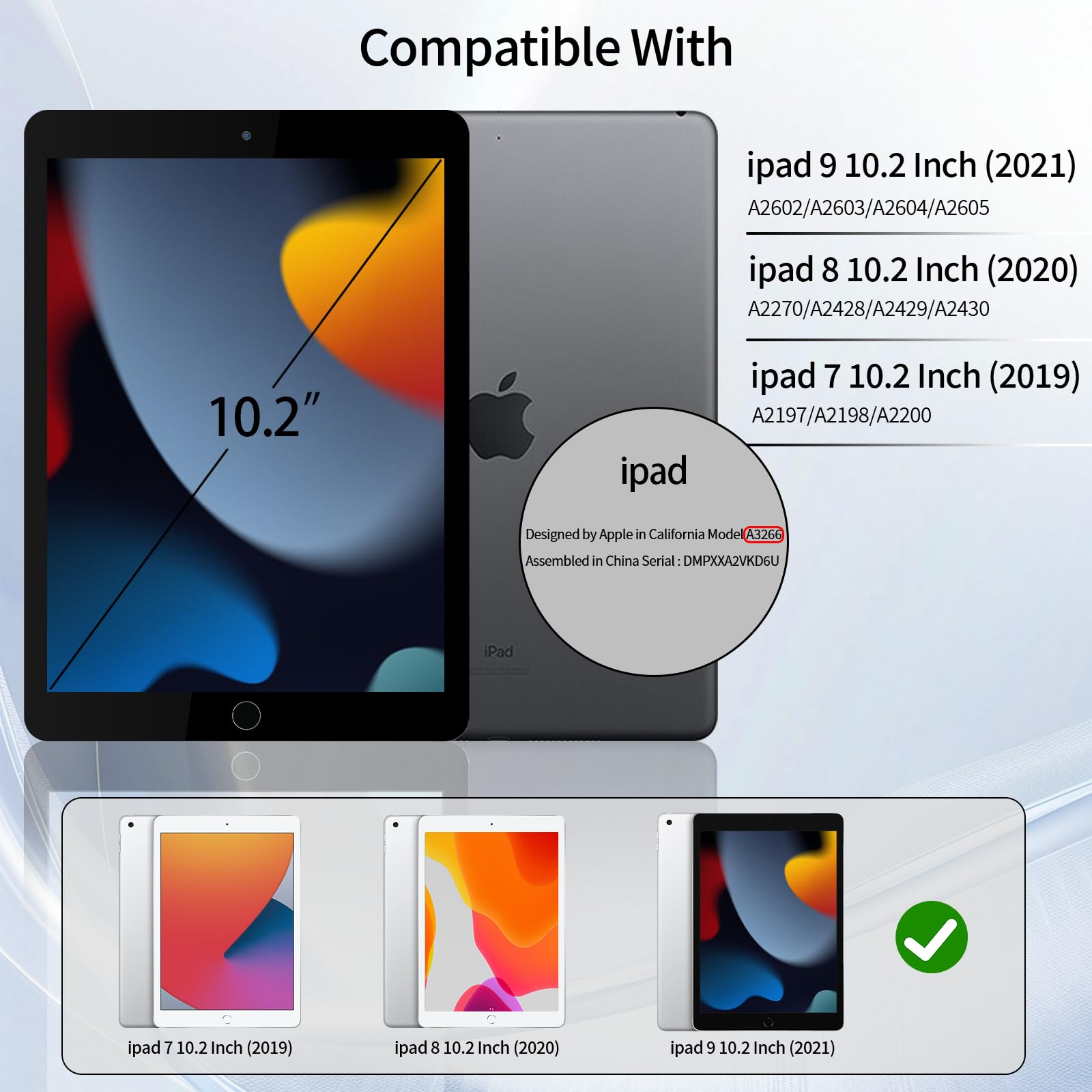 Étui Clavier Bluetooth Pour IPad 10,2" (9e/8e/7e Gen) - Clavier Amovible QWERTZ - Protection TPU - 11