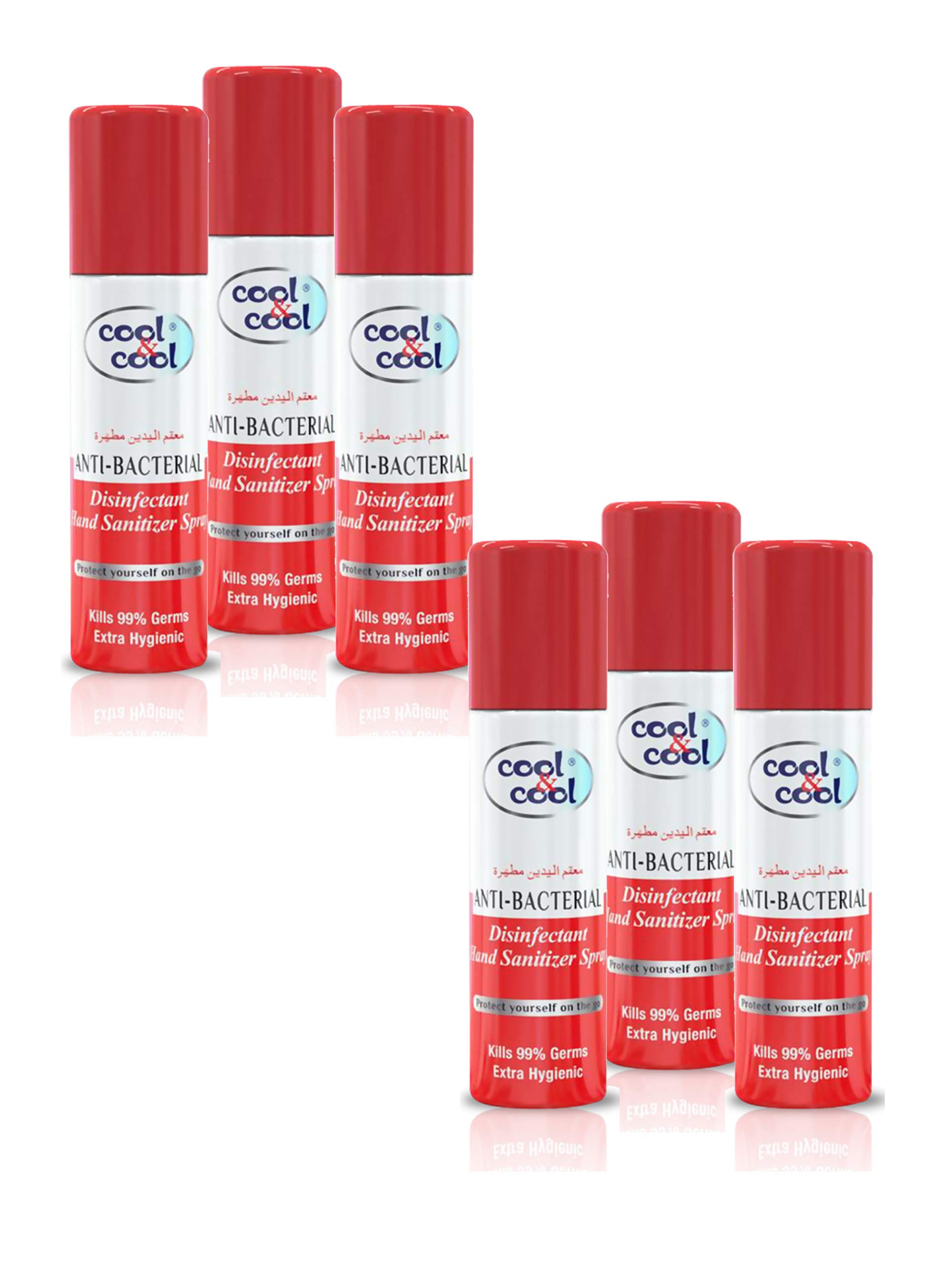 Cool & CoolDisinfectant Hand Sanitizer Spray (H1196), 60Ml, Pack Of 6