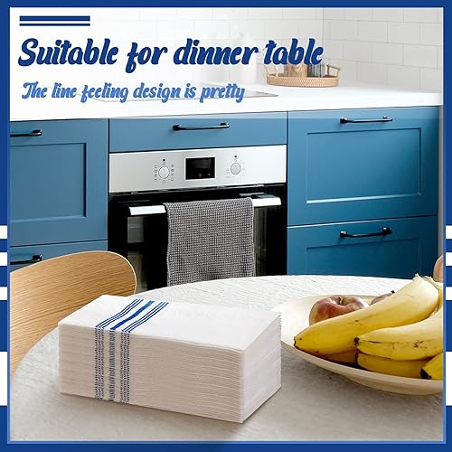 Miniatura 4 de Paquete de 200 servilletas desechables de papel, toallas de mano de papel, servilletas decorativas para baño, servilletas suaves y absorbentes, a
