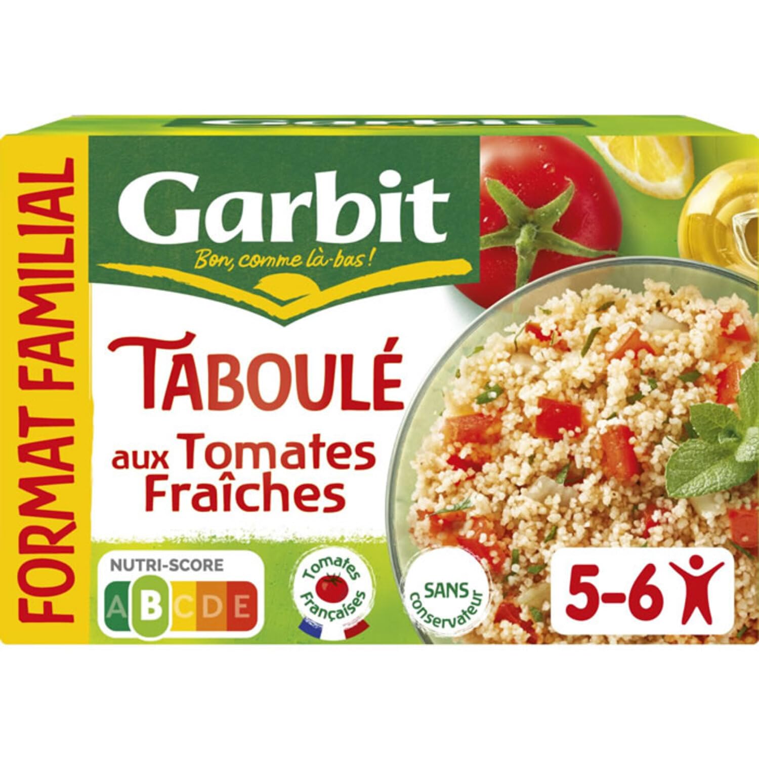 Garbit Taboulé aux tomates fraîches, menthe et citron 730g