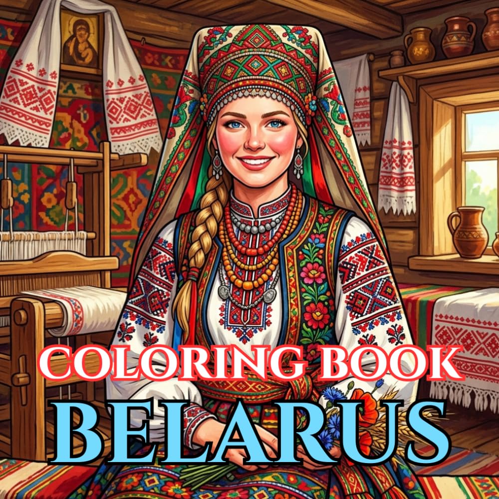 Belarus Coloring Book for Adults: Relaxing Scenes of Fairytale Castles, Traditional Villages, Ancient Forests, Folk Heritage, and Historic Landmarks (Adult Coloring Book. World Series.)