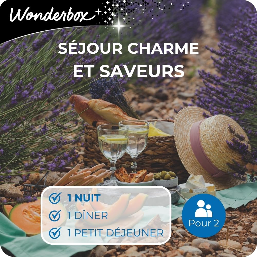 WONDERBOX - Séjour Charme Et Saveurs - Coffret Cadeau - Idée Cadeau Séjours