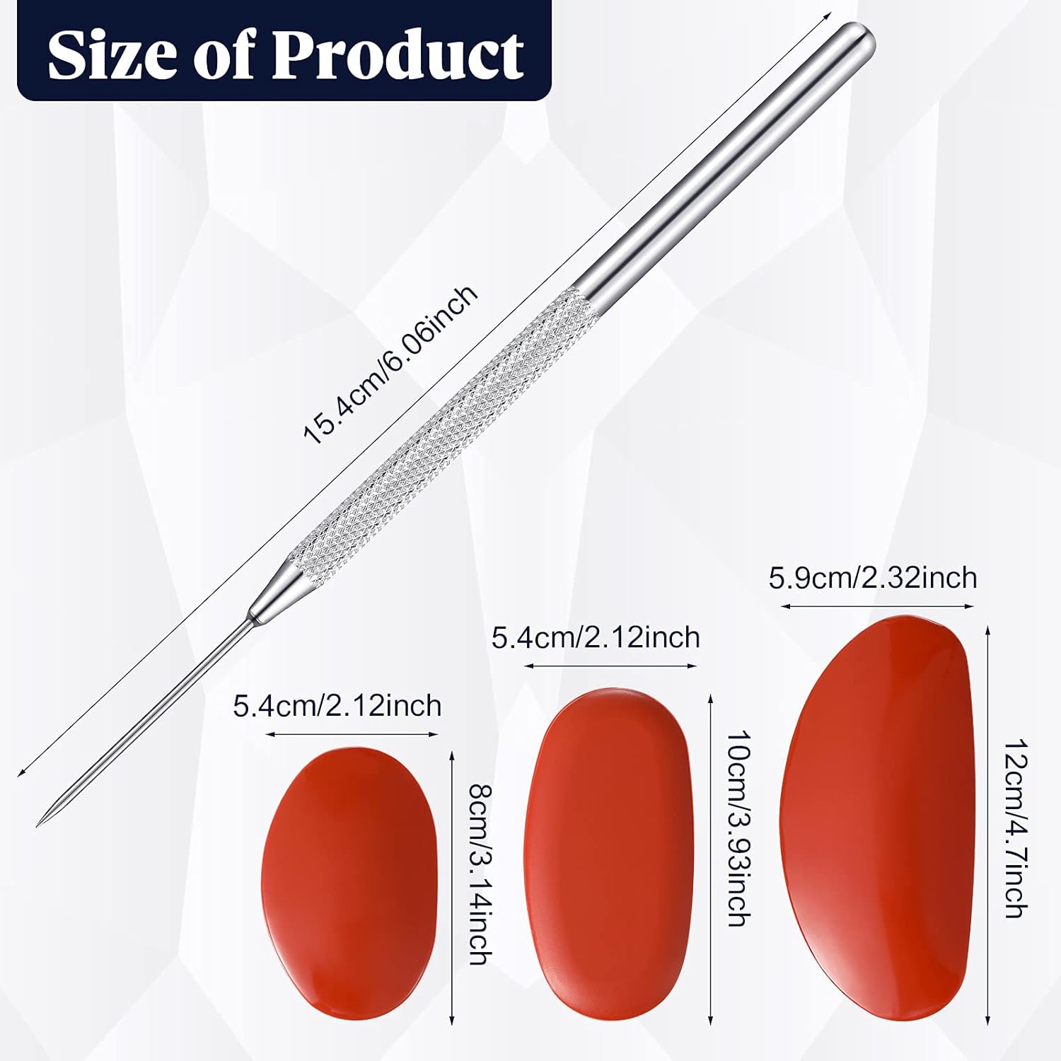 5 Pieces Clay Needle Ceramic Detail Tools Pottery Sculpture Needle Detail Tools Include 2 Pieces Clay Needle Tools 3 Pieces Pottery Clay Ribs Ceramic Potter Rib for Clay Play Dough Modeling Sculpture