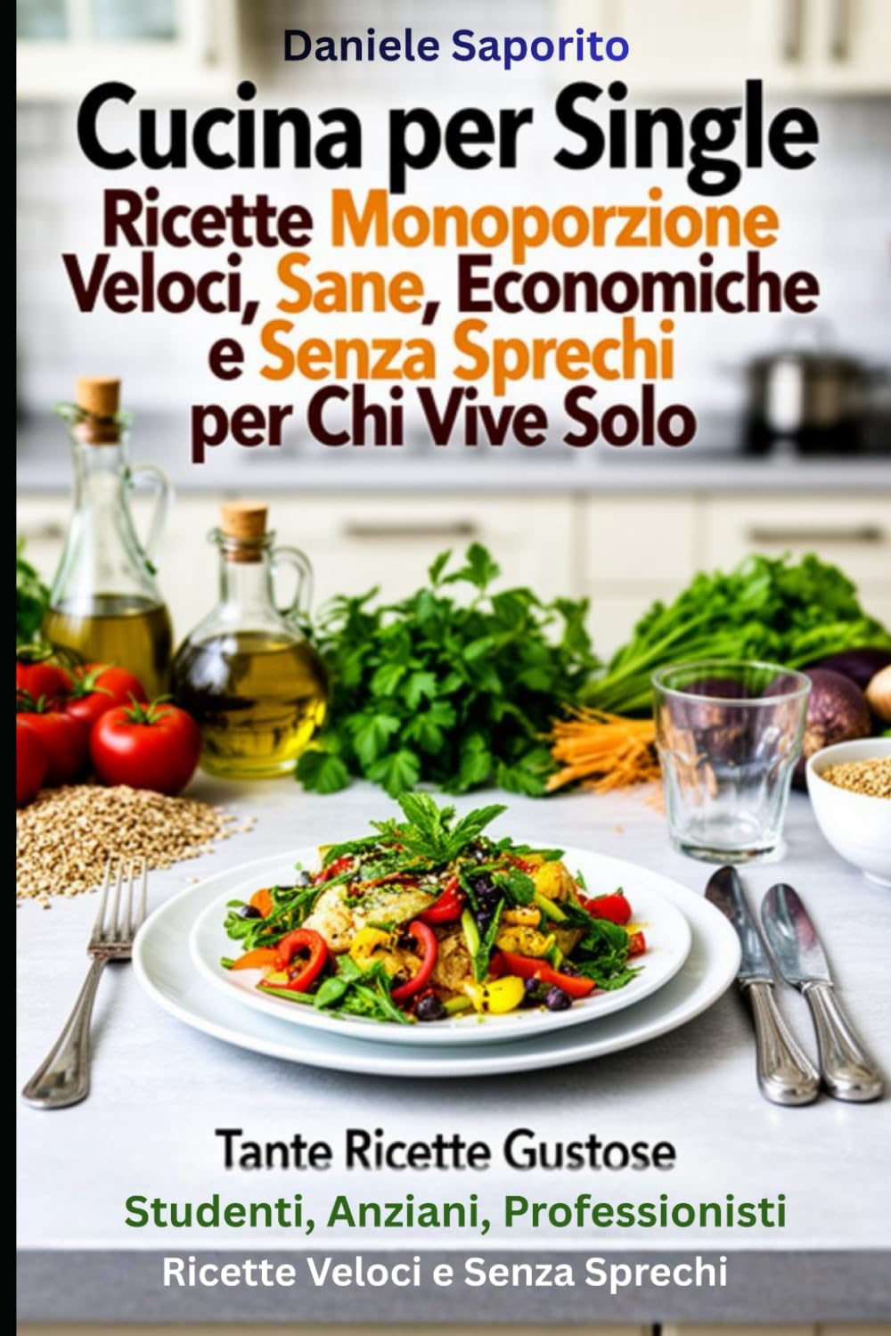 Cucina per Single: Ricette Monoporzione Veloci, Sane, Economiche e Senza Sprechi per Chi Vive Solo: Tante Ricette Gustose: Studenti, Anziani, Professionisti — Ricette Veloci e Senza Sprechi