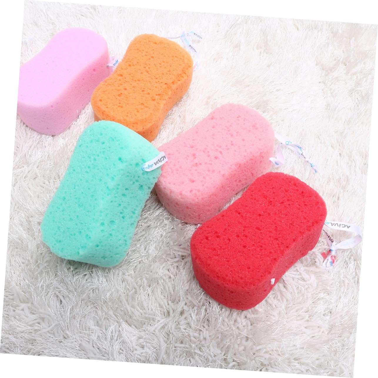 Healeved 24pezzi Spugne Da Bagno Colorate Spugne Esfolianti Per Doccia Accessori Per Bagno Adatti Ragazzo Ragazza e Adulti Design Semplice e Funzionale