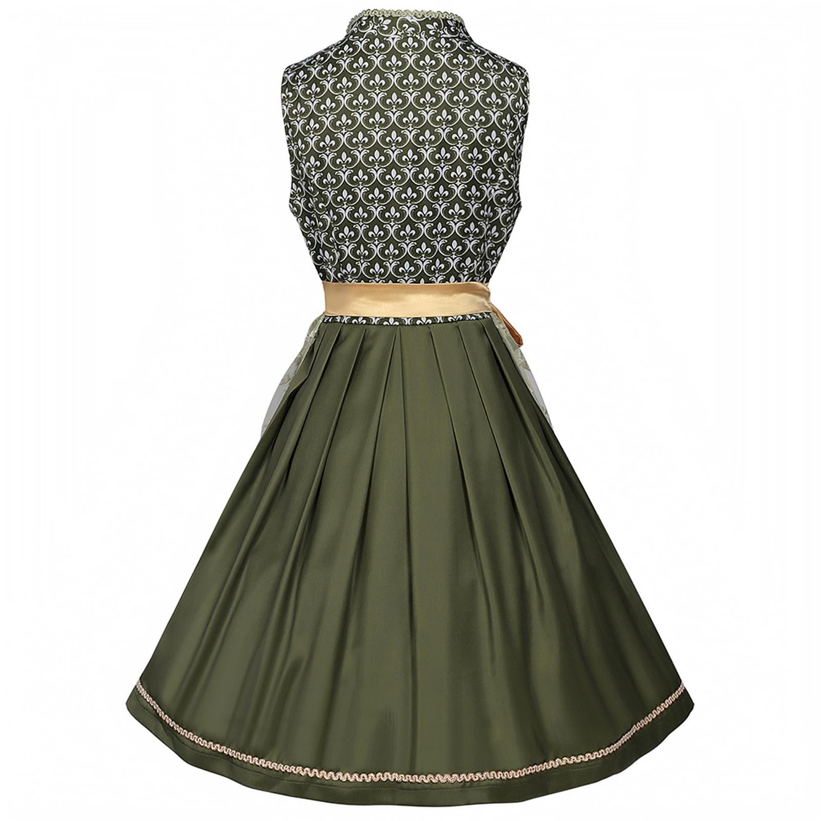 uxxnjfg Dirndl Damen Midi Festlish Dirndlkleid mit Blusen Trachtenkleid Mädchen Dirndl Kleid Dirndelkleider Oktoberfest Outfit