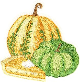 MDC Ecusson thermocollant d'automne courge et Tarte 4cm x 4cm