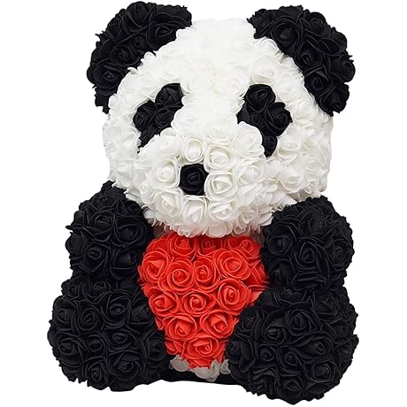 Valentines Panda Rose Bear Heart