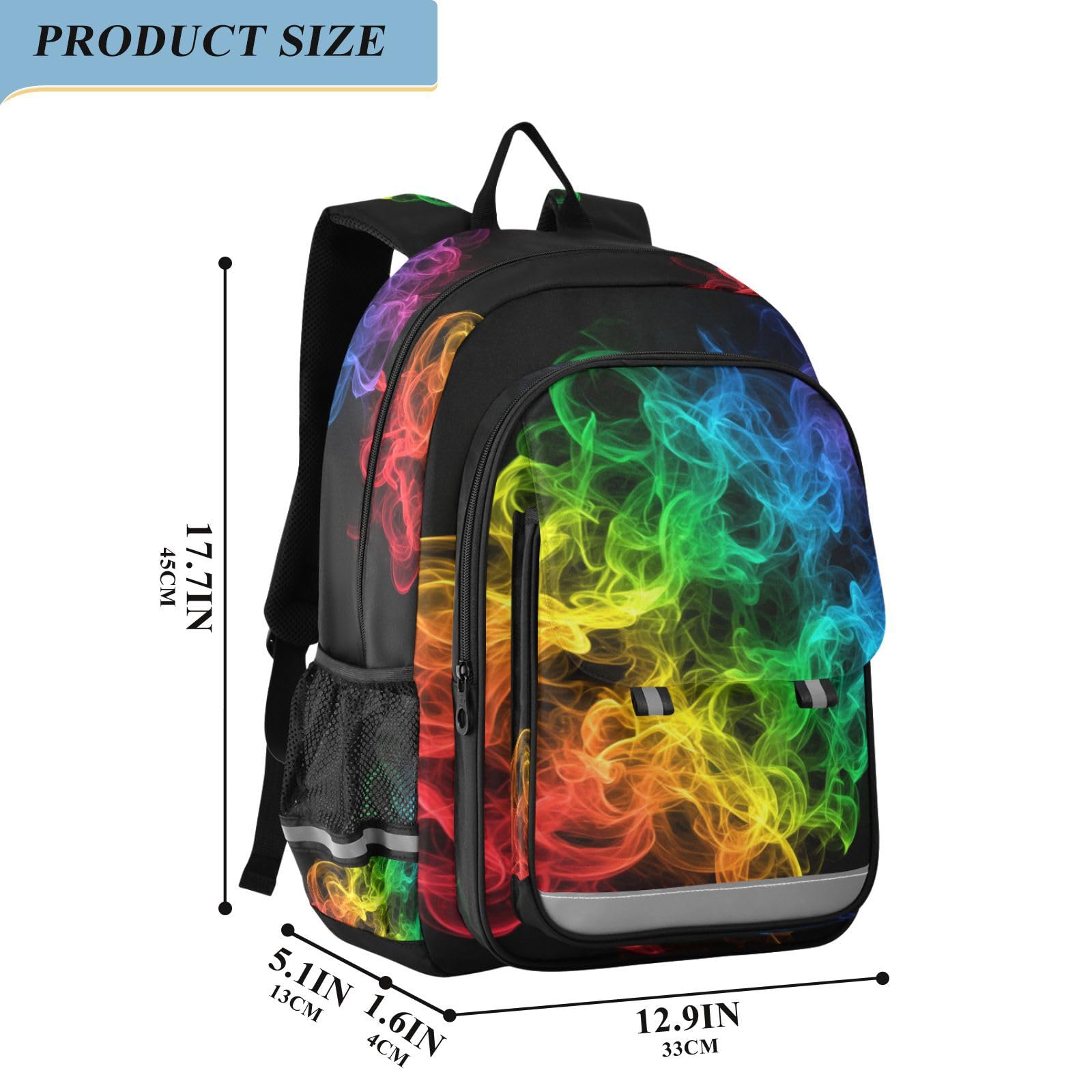 Mnsruu Zaino per computer portatile da 15,6 pollici, bellissimo zaino colorato per ragazze adolescenti, zaino leggero da viaggio per lavoro universitario, 45 x 33 x 17 cm