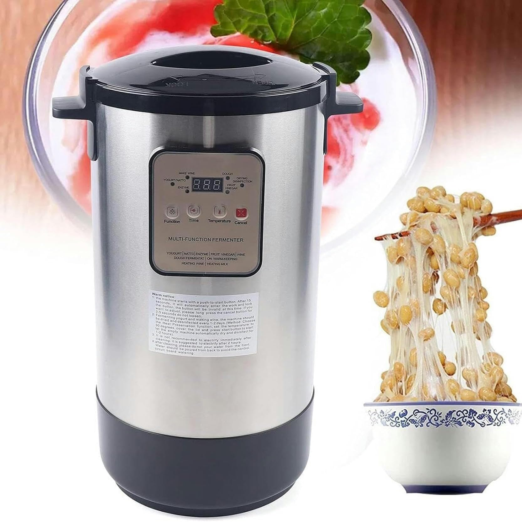 Yogurtera automática Inteligente de 12 L, Yogur casero fermentado a Partir de puré de arroz,