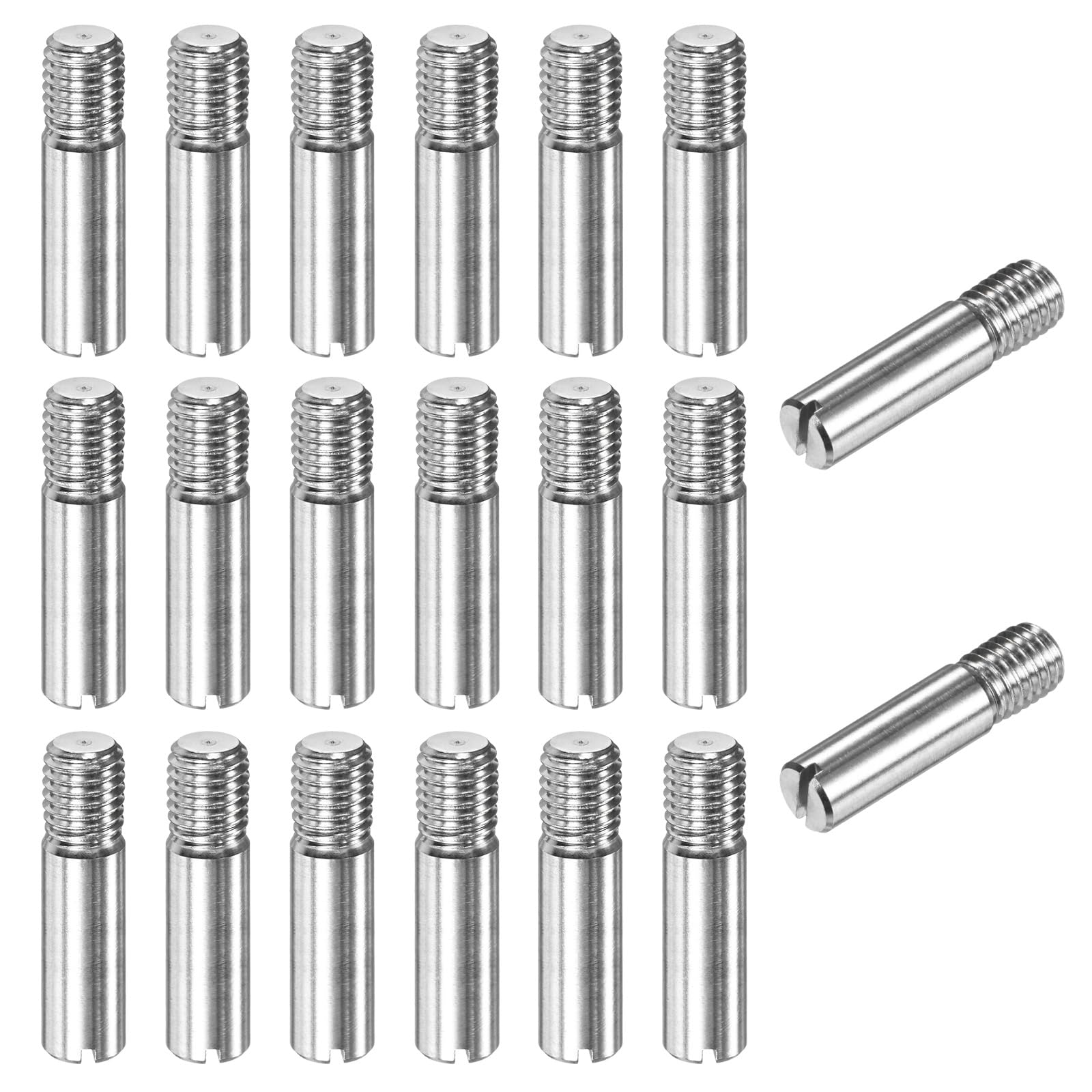 M METERXITY 20-Pack M10 x 40mm Slotted Cylindrical Pin Dowel
