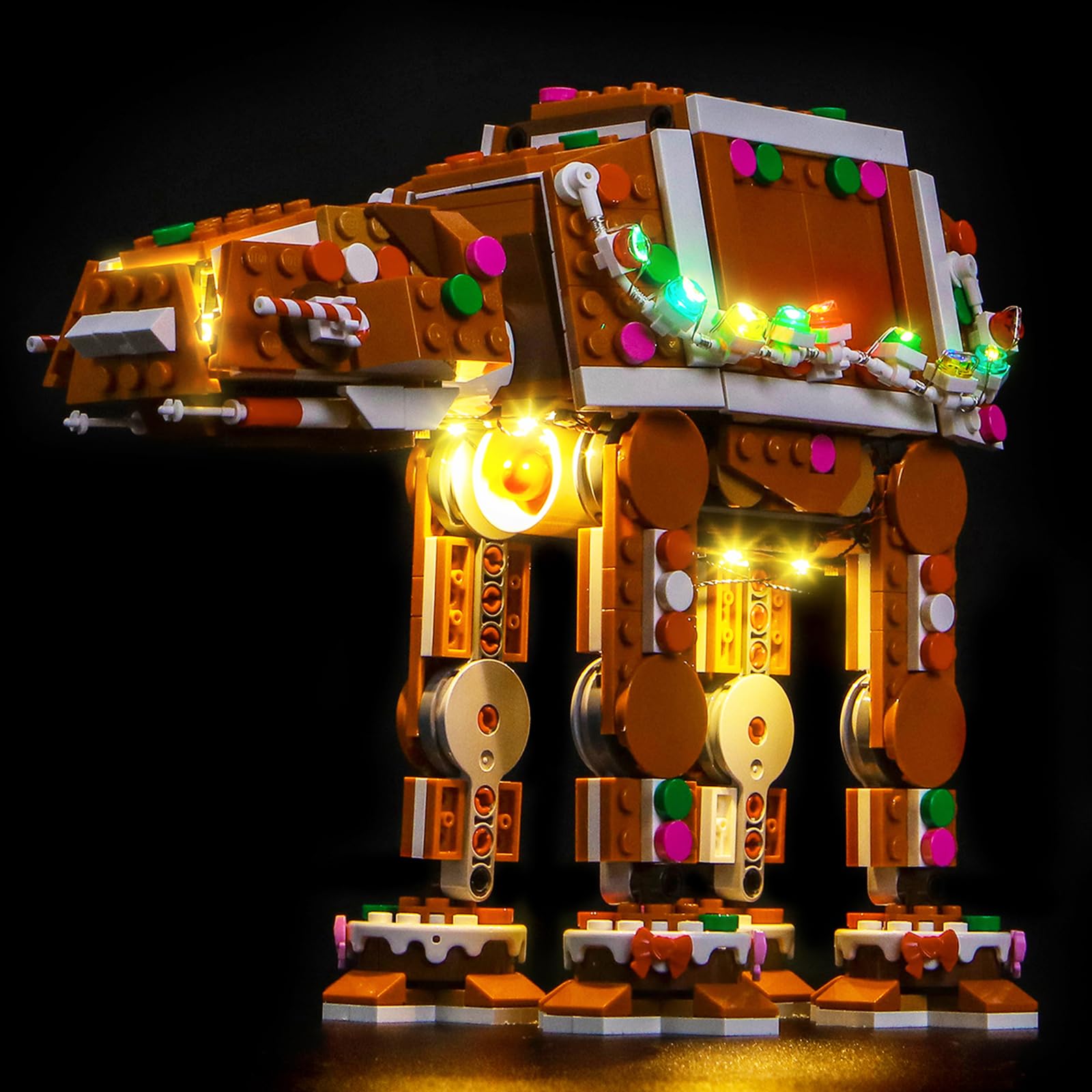 LocoLee Led Light Set Compatible with Lego 40806 Gingerbread AT-AT Walker Led Decoration Lighting Kit Compatible with Lego 40806 Building Blocks Model,Only Lights Set,No Model