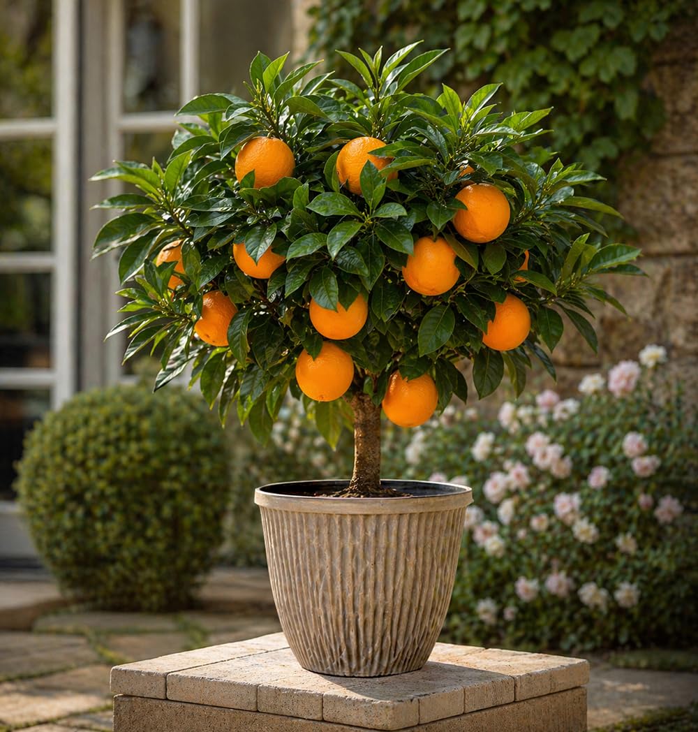 YouGarden Large Citrus Orange Tree Supplied in 5 Litre Pot, Established Plant Around 90-110cm Tall, Exotic Fruit Tree for Garden, Citrus for Patio and Plant Pot, Outdoor Plants
