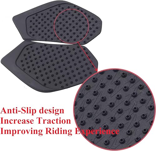 Miniatura 5 de Almohadilla de tracción de tanque de goma para motocicleta, protector de agarre de rodilla de gas lateral compatible con H-onda CBR600RR F5 2003