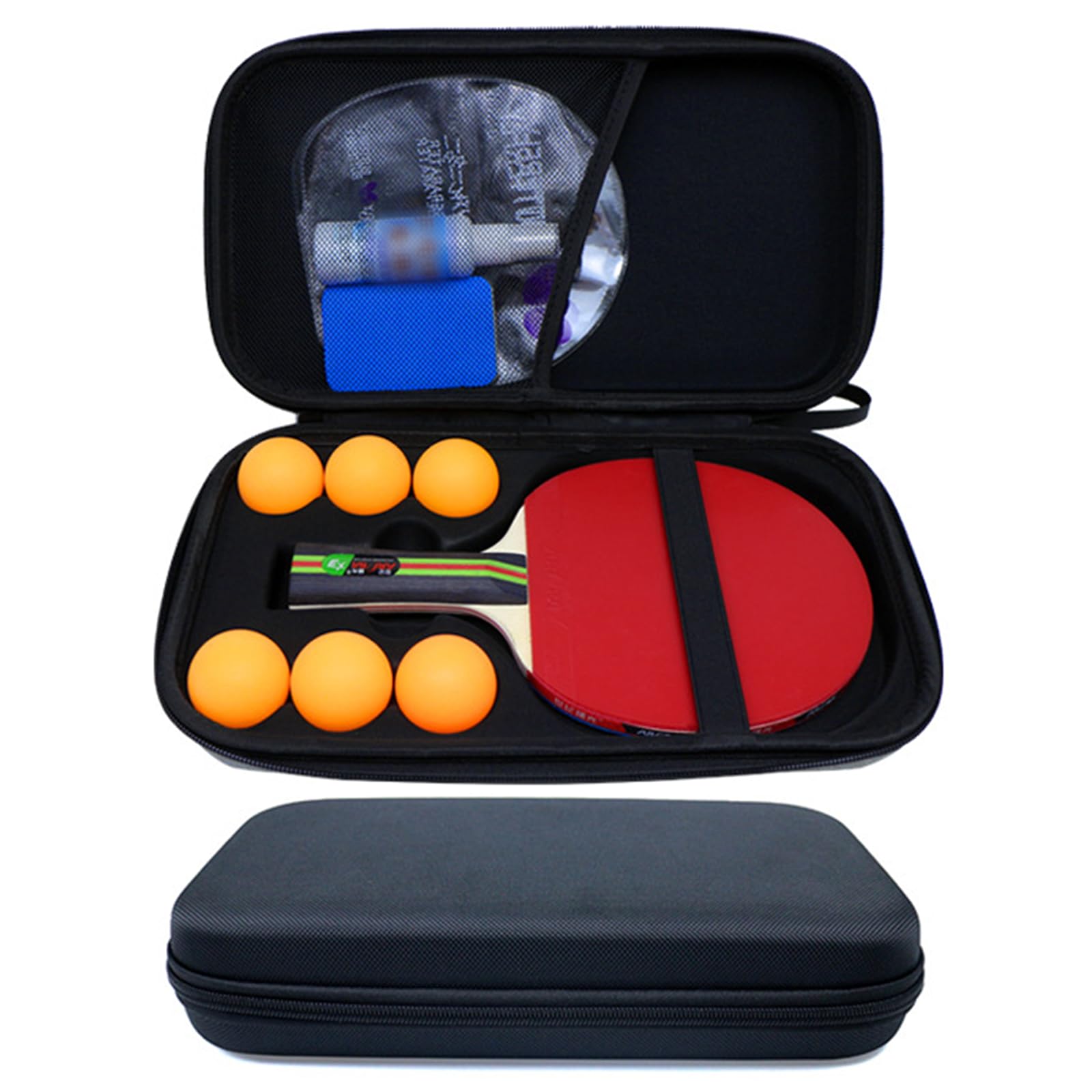 Biluer Table Tennis Bat Cover, Table Tennis Bat Case Black Hardshell EVA Case