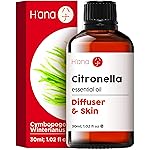 H\'ana Citronella Essential Oil - 1.02 Fl Oz - for Hair, Skin, Diffuser, Aromatherapy, DIY Candle & Soap Making