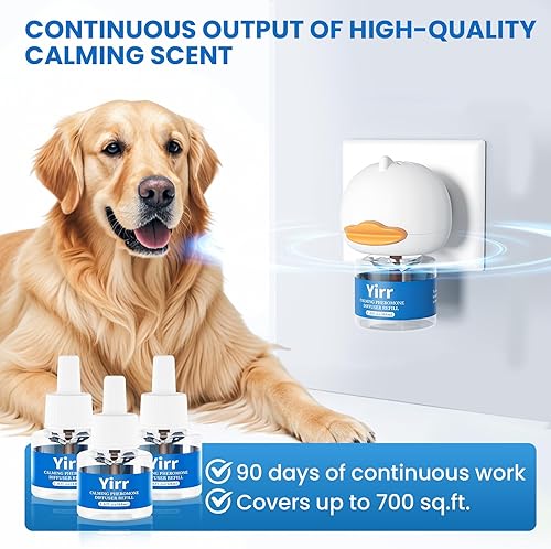 Miniatura 3 de Difusor calmante para perros, 6 en 1, feromonas para cachorros, feromonas relajantes para perros, alivio del estrés, ansiedad, lucha contra