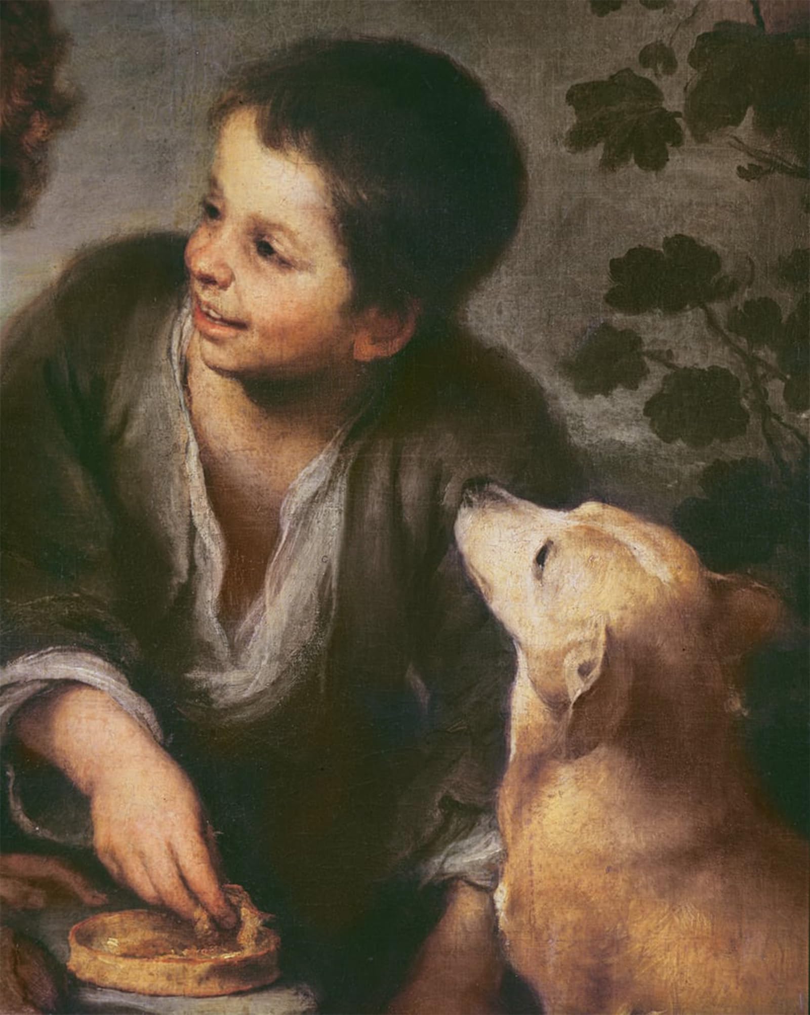 POSTERIIk Famous Modern Artwork Art Mural Detail of Children Eating a Pie by Bartolomé Esteban Murillo Oil Paintings Pictures for Home Decor 60x90cm