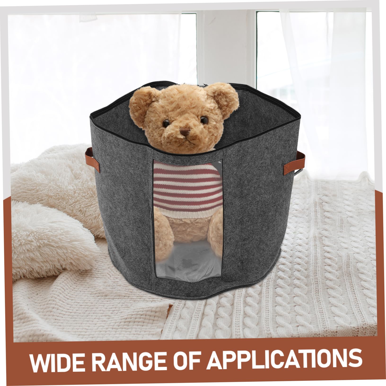 Cabilock Hat Storage Container with Lid Portable Round Hat Organizer for Travel Capacity with Transparent Panel for Easy Viewing