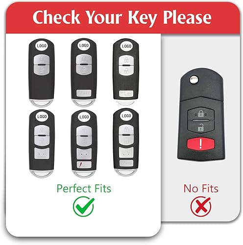 Miniatura 2 de Funda de TPU suave para llavero compatible con Mazda 3 6 8 Miata MX-5 CX-3 CX-5 CX-7 CX-9 234 botón de entrada sin llave Control remoto llave