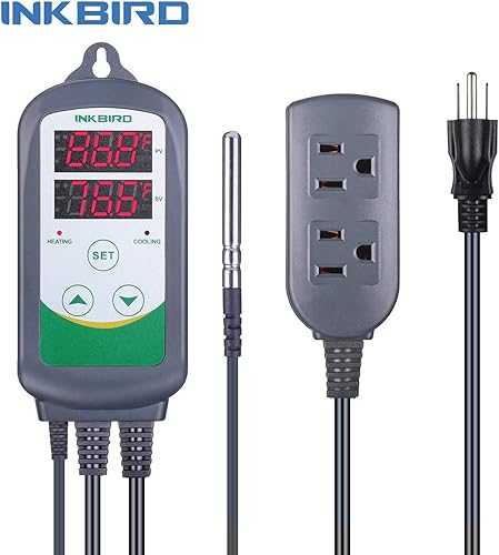 Miniatura 6 de Inkbird Controlador de humedad de combinación IHC200 Controlador de temperatura ITC308 etapa pre cableado AC doble etapa salida termostato