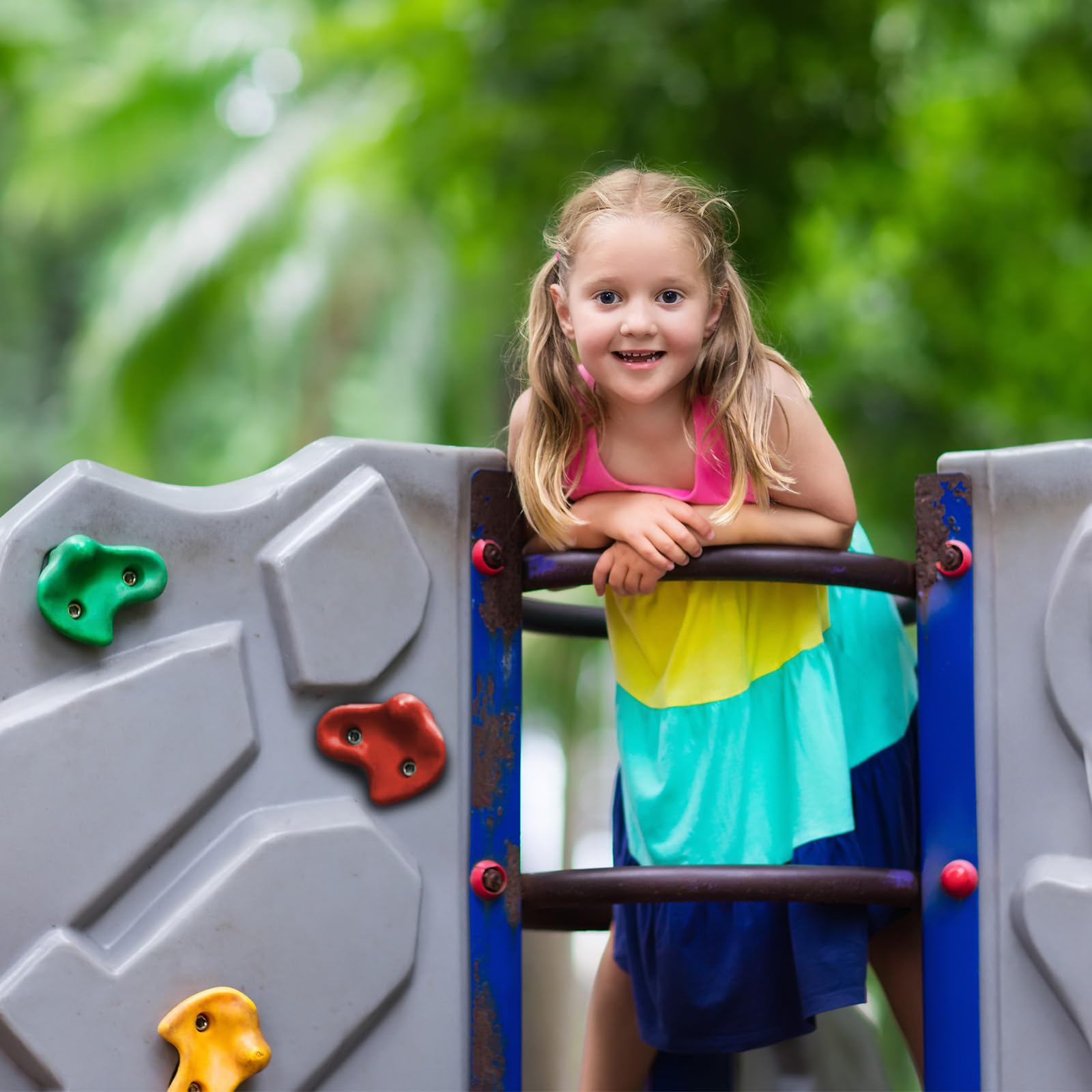 ALPIDEX Kinder Klettergriffe bunt 5/10/15/20/30 Stück Klettersteine inklusive Befestigungsmaterial, belastbar bis 200 kg, Indoor und Outdoor geeignet - 30 Stück