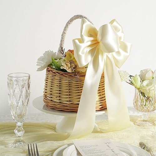 Vista 127 de MEEDEE Orange Satin Ribbon - 1.5 inch Double Faced Satin Ribbon, 50 Yards - Neon Tangerine - For Christmas, Thanksgiving, Halloween, Weddings