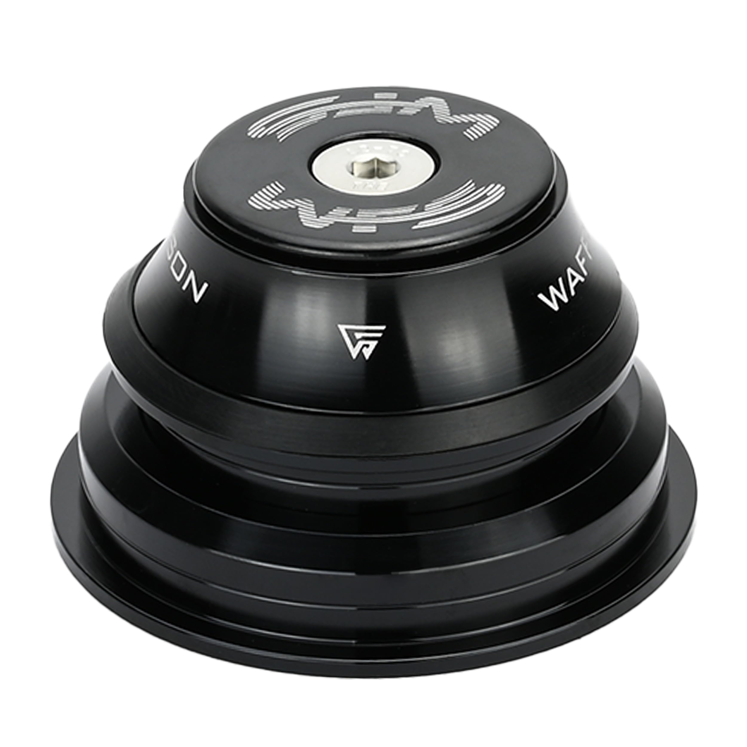 WFS HY875 1-1/8" to 1-1/2" Tapered Semi-Integrated Headset Set for 44 to 55.9mm Tapered Head Tubes -CNC Aluminum Alloy, Threadless, Sealed Bearings for Mountain/City/Road Bikes, MTB & BMX, Black