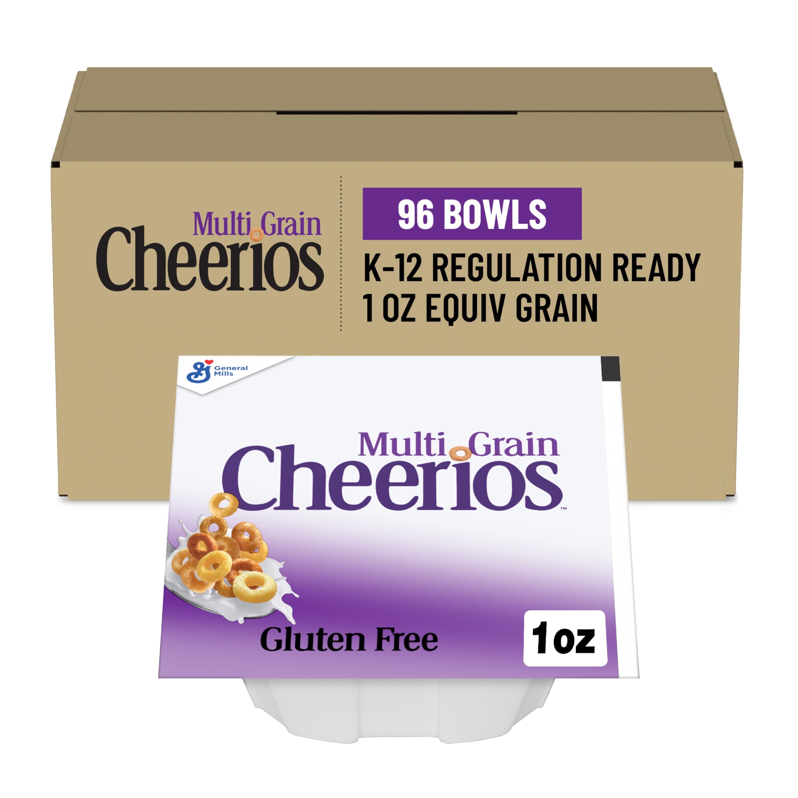Multigrain Cheerios Cereal Single Serve Bowl, 1 Oz (Pack of 96)