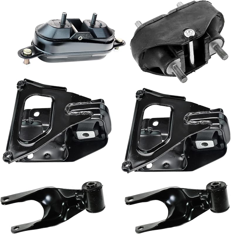Kit com 6 coxins do motor, câmbio e tirantes de torque TRQ para Buick, Chevrolet, Oldsmobile e Pontiac – 6 peças