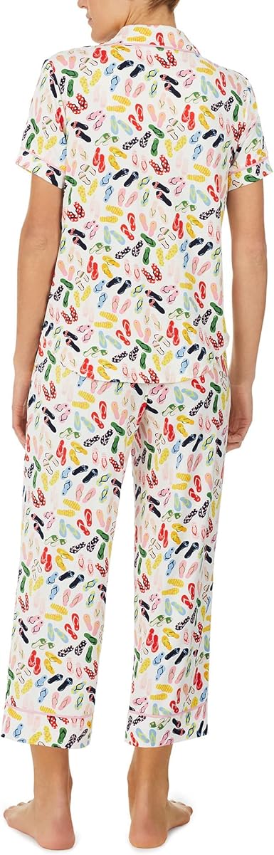 Amazon.co.jp: Kate Spade New York 起毛ジャージー半袖クロップド