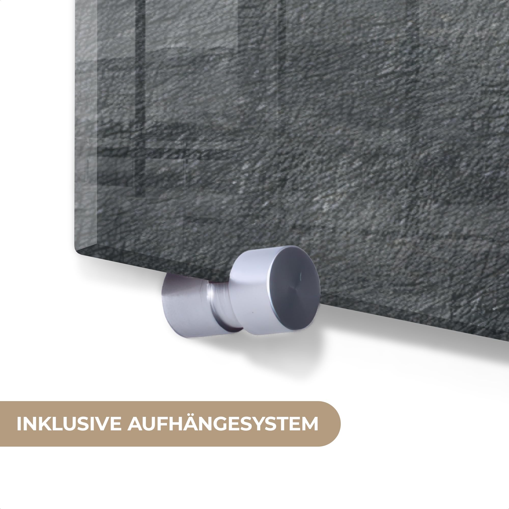 MuchoWow© Wandbilder Glas 60x40 cm Wohnzimmer Wanddeko Schlafzimmer Zimmerdeko Wandgemälde Zimmer Deko auf Wand Dekoration Wall Art Rote Pfeffer - Beton - Paprika - Gemüse