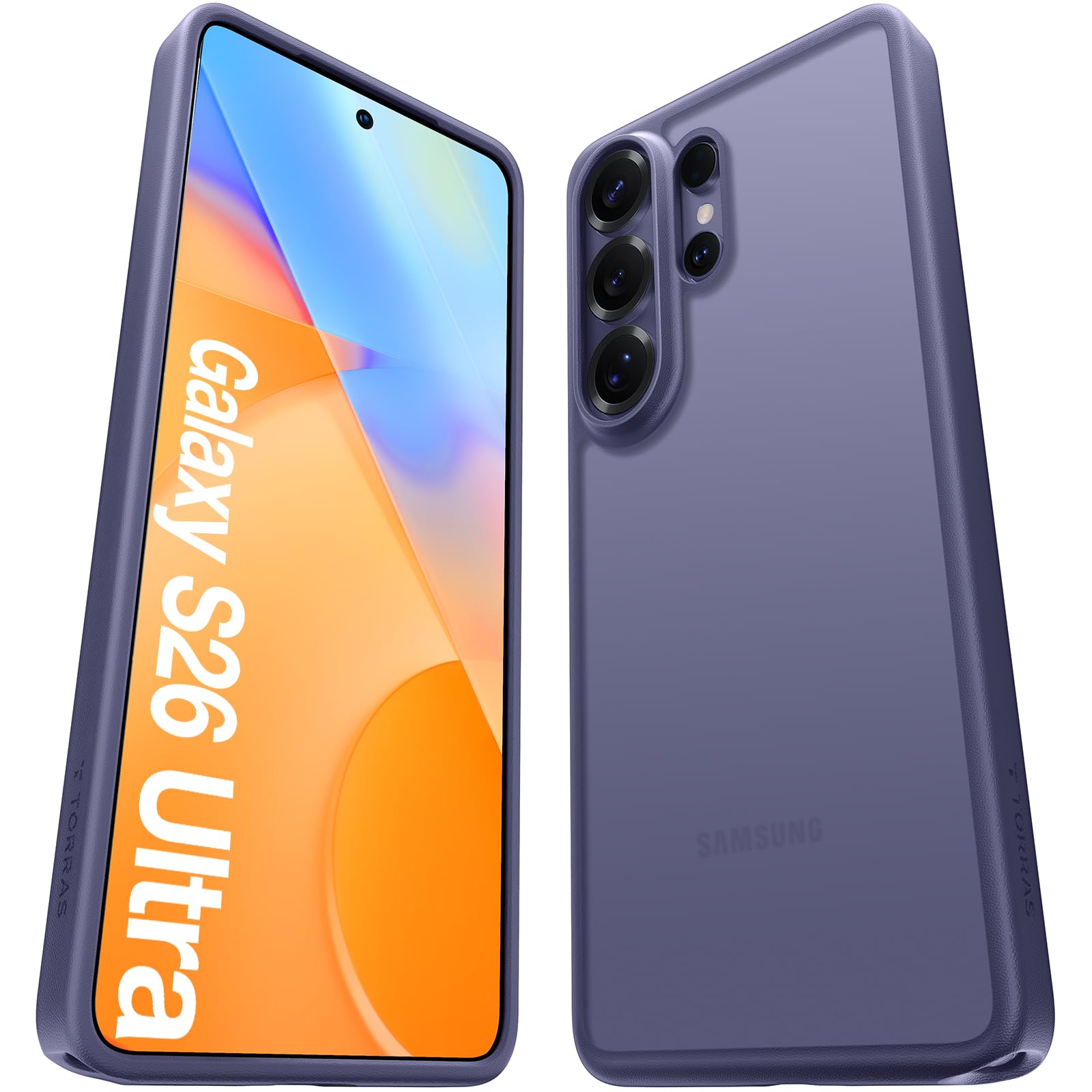 TORRAS Guardian für Samsung Galaxy S26 Ultra Hülle (TOP Militärschutz) mit 360°-Airbags Langlebig Handyhülle für Samsung S26 Ultra Hülle Angenehme Haptik Stoßfest Kratzfest Case Matt Violett