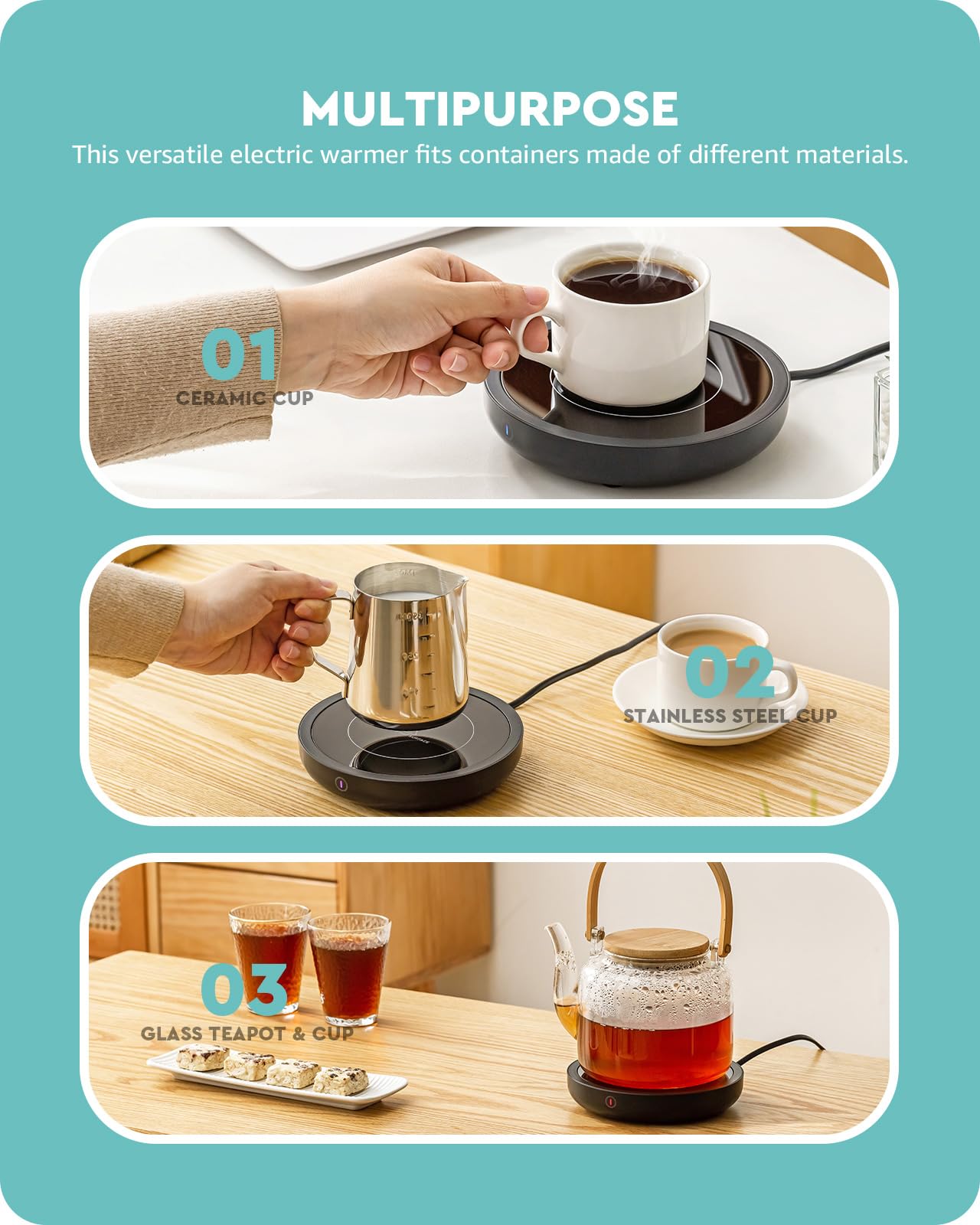 Chauffe-Tasse Intelligent MIAOKE - 3 Températures Réglables 55-85°C
