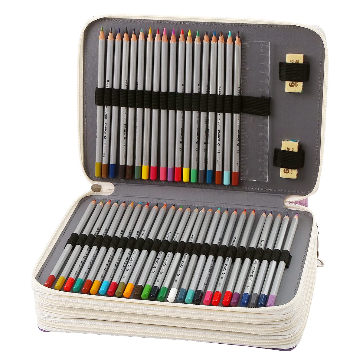 Lbxgap Étui Portable coloré, Marbre foncé Violet, 200, 200 Pistes