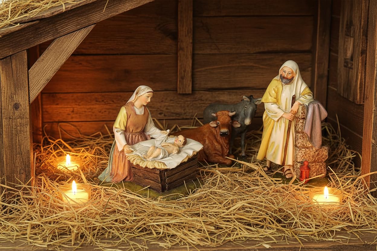 Bertoni Lot de 5 Figurines pour crèche de Noël
