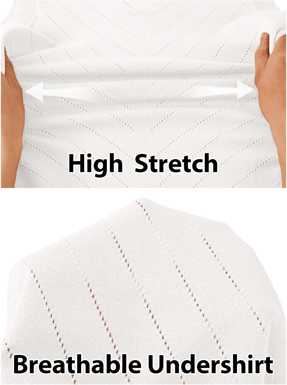 Womens Summer V Neck Knit Tank Top 2026 Spring Sleeveless Sweater Vest Business Casual Shirt Outfit Fashion Clothes image 6