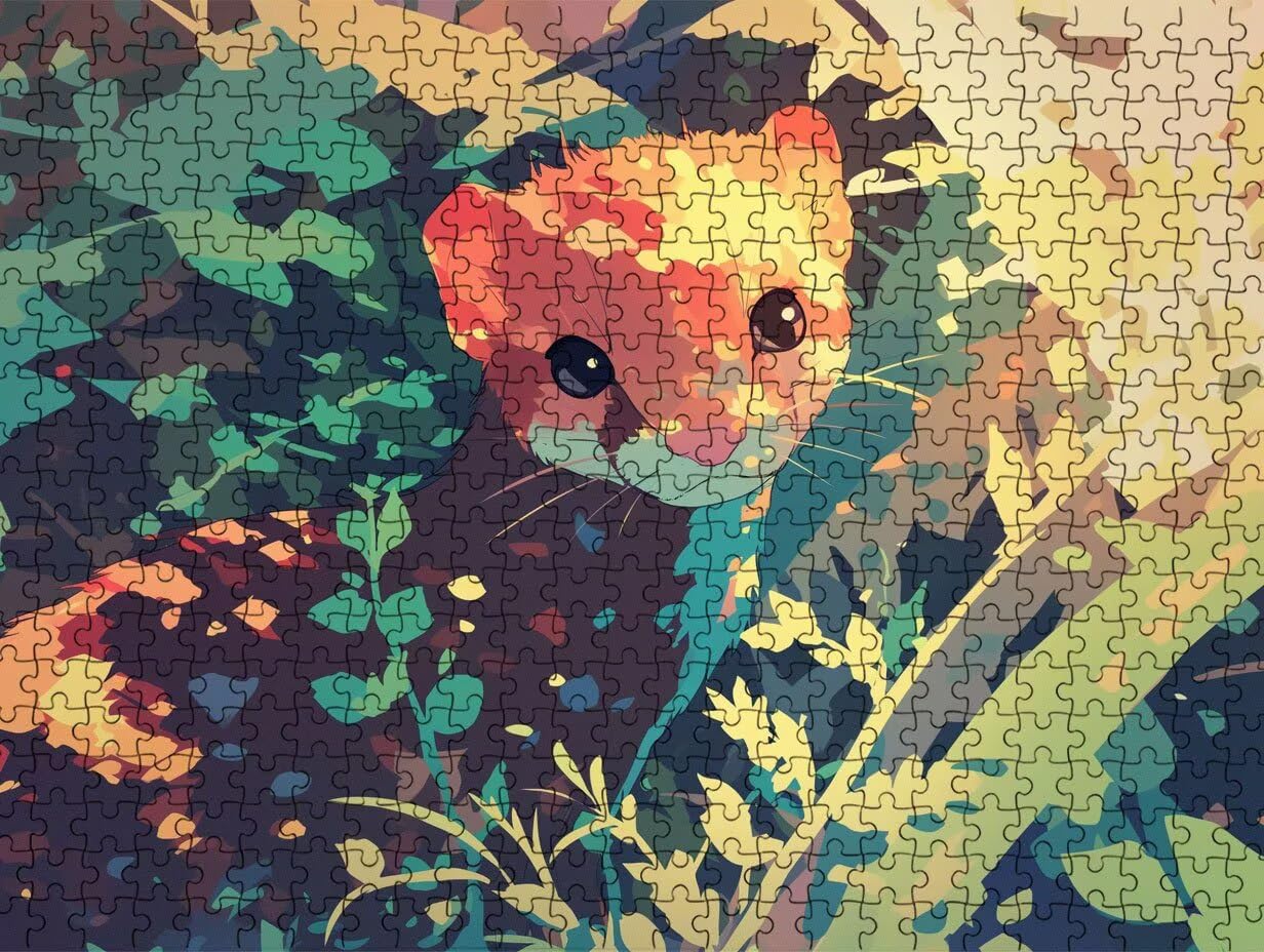 Puzzle dla dorosłych, 5000 elementów, urocze skunks, wymagające rodzinne gry, gry zręcznościowe dla dorosłych, wyzwania puzzle, prezent dla przyjaciół R2KH-484