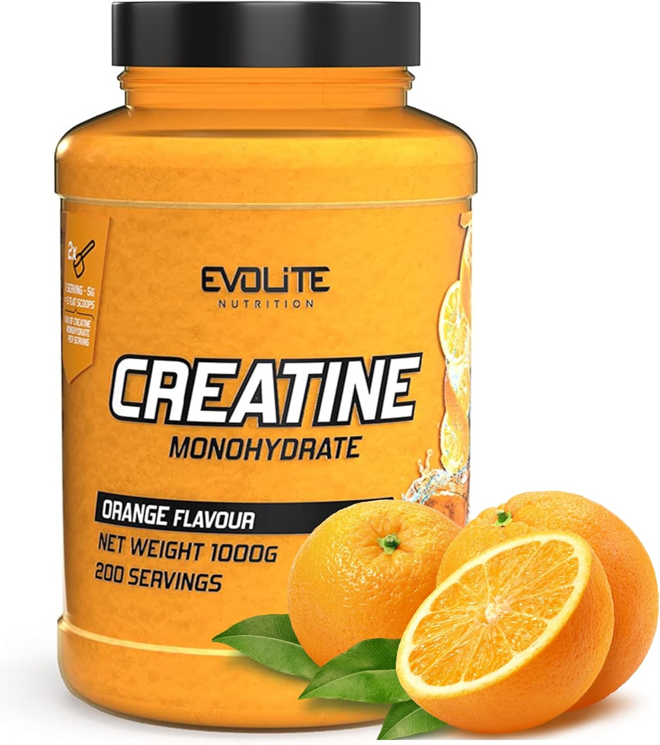 EVOLITE NUTRITION Creatin Monohydrat 1kg - Kreatin mit Geschmack - Taurin