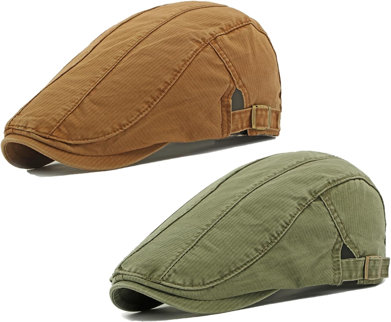 Cotton Newsboy Cap for Men Flat Hats Adjustable Ivy Gatsby Driving Hat Cap