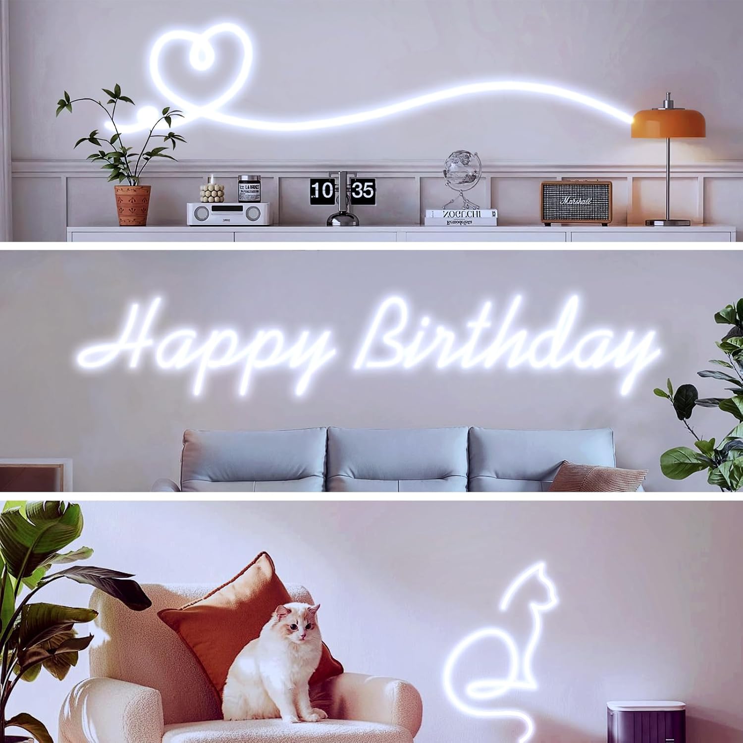 LED Neon Rope Lights 33Ft, 1200 LED Neon Lights Dimmable with Timer Outdoor Waterproof, Silicone Flexible DIY LED Strip Lights for Gaming Bedroom Outdoor Decor (Cool White)