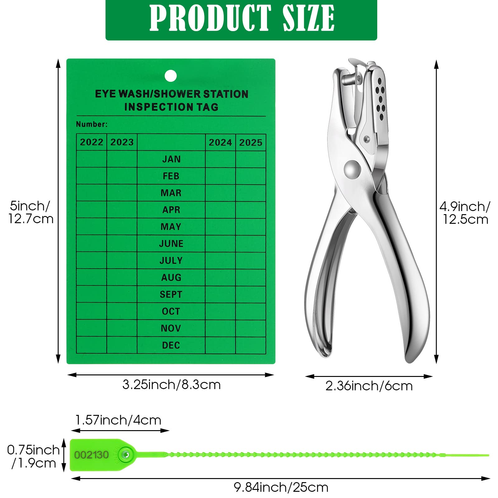 Buy 101 Pieces Monthly Eyewash Station Inspection Tags 2022 4 Years