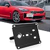 حامل لوحة ترخيص أمامي متين متوافق مع حامل لوحة ترخيص Kia Stinger No Drill Tow Hook لعام 2018 وما فوق، إطار رقم السيارة عالي التحمل مع براغي تثبيت مضادة للسرقة