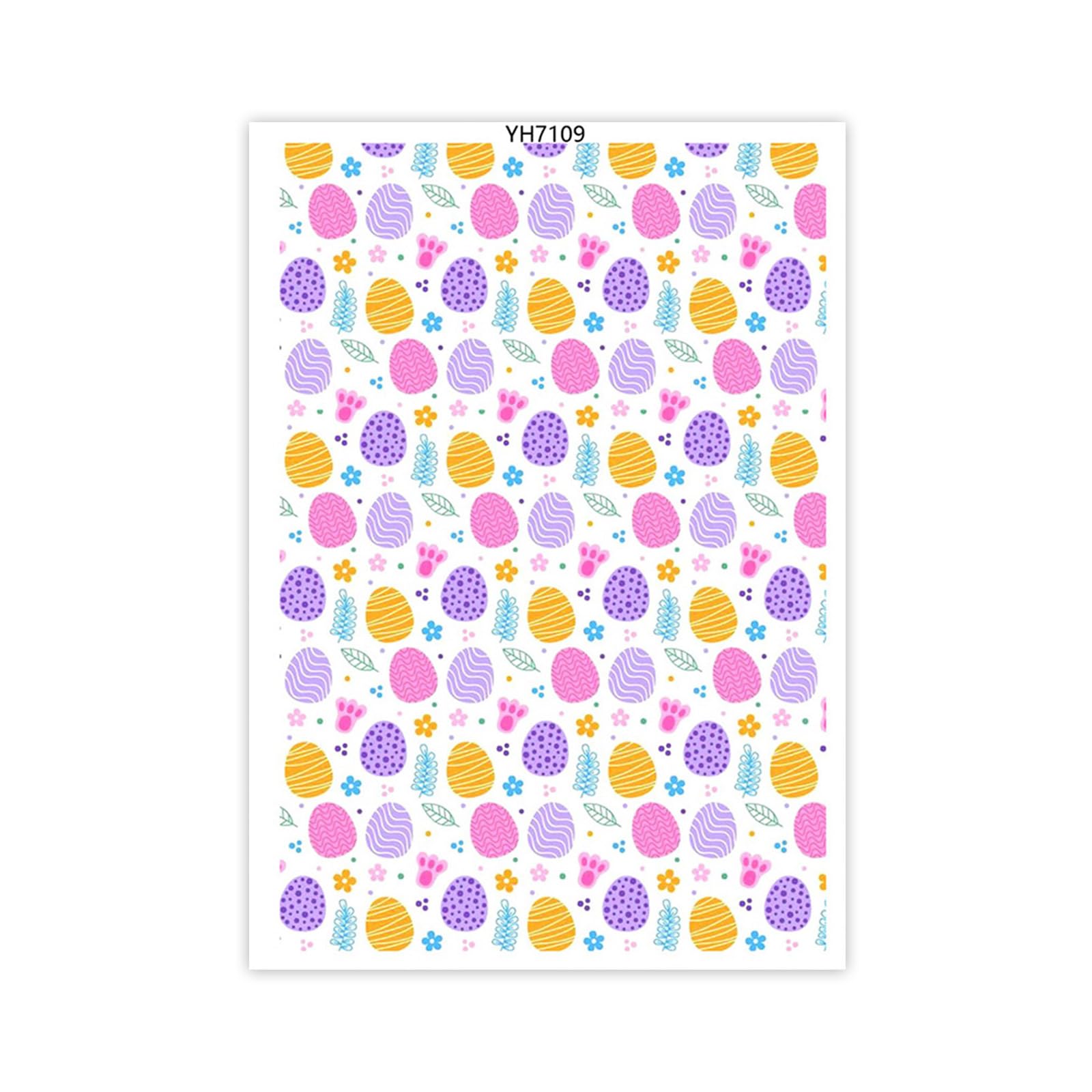 YWLUUOO Easters Colored Eggs Transfer Paper Water Soluble Clay Transfer Paper Decal for Clay Earrings Jewelry Making