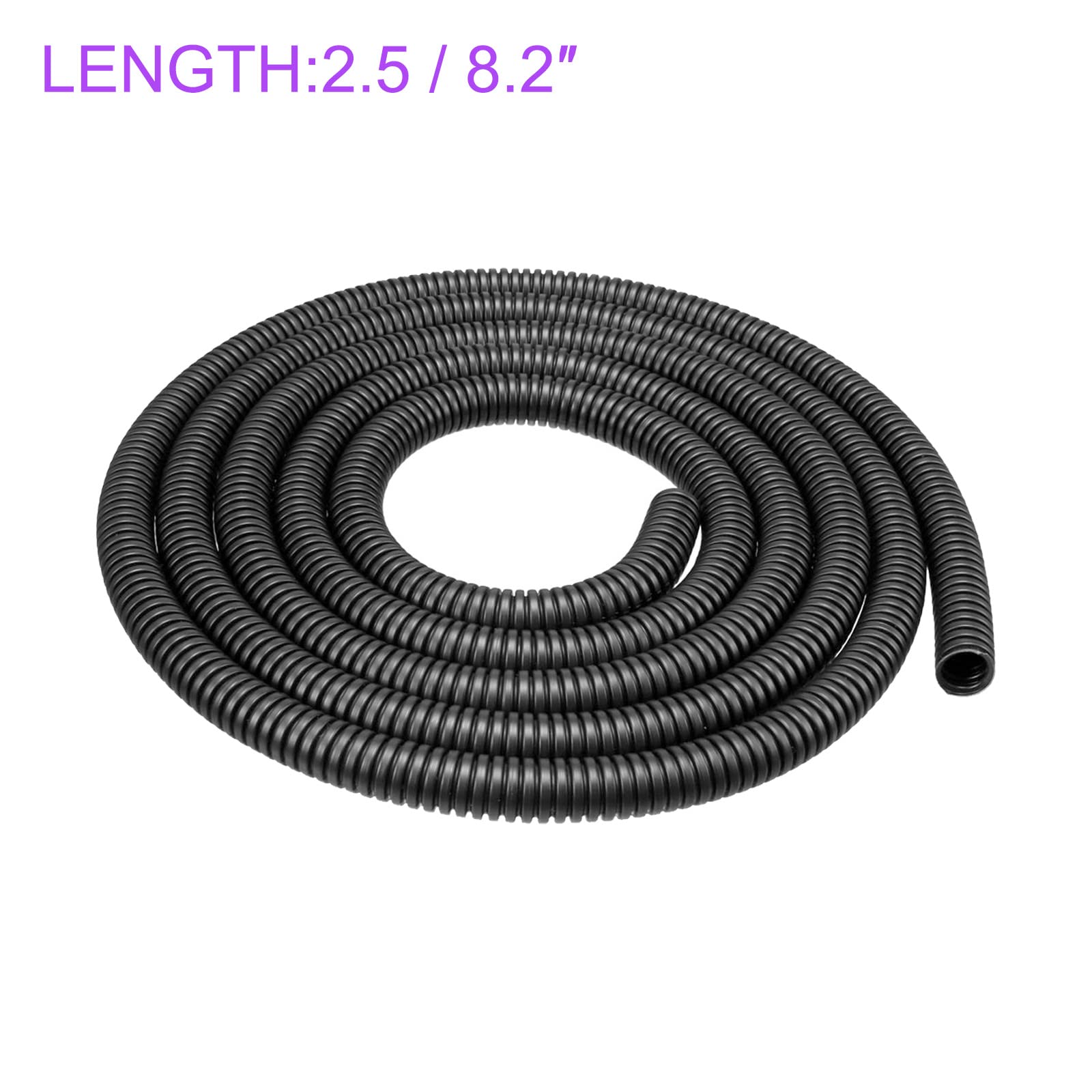 DMiotech 8.5mmx11.5mmx2.5m PP Non-Split Corrugated Tubing Indoor Outdoor for High-Temperature Automotive Harness Indoor Outdoor Wire Management - Image 4