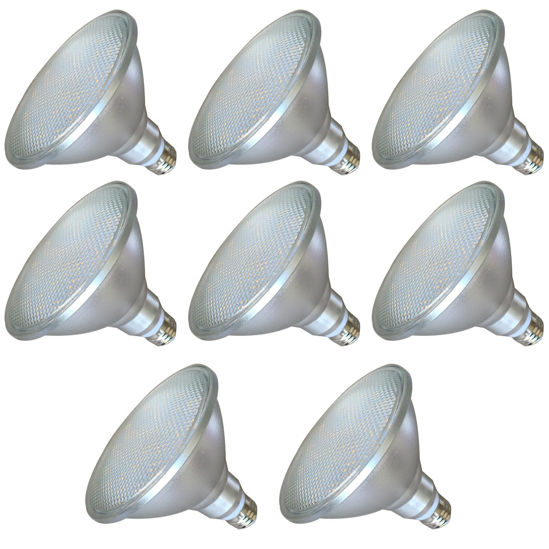 PAR38 Flutlicht-LED-Leuchtmittel, 18 Watt, dimmbare Glühbirne (150 Watt Äquivalent), 1800 Lumen Strahler, AC 220 V–240 V, E27-Sockel, 10%–100% Helligkeitseinstellung (8 Stück)